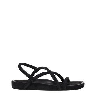 Isabel Marant Black Leather Flat Mens Sandals
