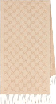 Gucci Sjaal met GG-monogram - Beige