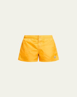 Moncler Mens Nylon Logo Swim Trunks