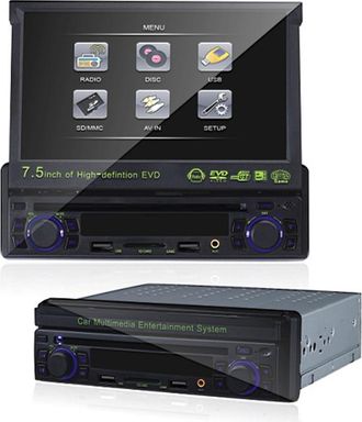 Trade Shop Trade Shop - Est&eacute;reo Dvd Radio 1 Din Desapareci&oacute; Pantalla 7.5 Radio Mp3 Aux Usb Sd Av