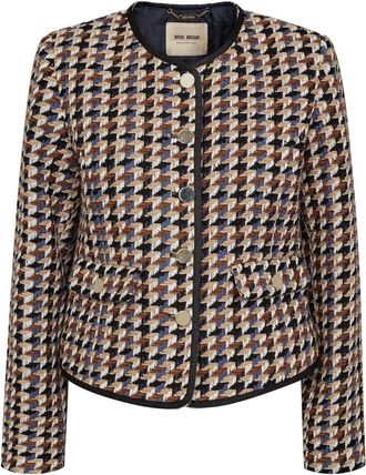 Mos Mosh MOS Mosh, Jassen, Dames, Veelkleurig, XL, Maritiem Blauwe Jas met Patroonkwaliteit