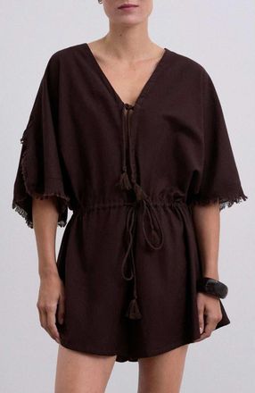 Scalpers Shortrustic Linen in Brown at Nordstrom, Size Medium Eu