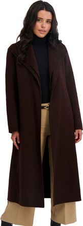 Elie Tahari Womens Slim Fit Double-Faced Wool Blend Belted Wrap Coat