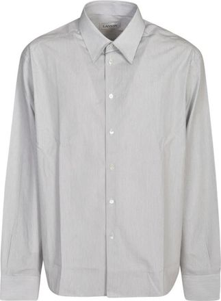 Lanvin Wit overhemd - Heren - Casual Overhemden - Wit - 3XL - Overhemden