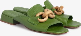 Pedro Garcia Slingback loafer in green leather | Enna | Spring Summer 2025