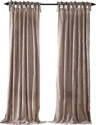 Elrene Korena Tie-Top Crushed Velvet Window Curtain