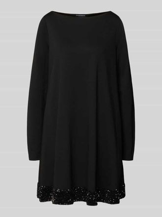 Emporio Armani Minikleid aus Viskose-Mix mit Pailletten in Black, Gr&ouml;&szlig;e 36