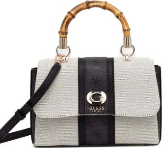 Guess Co Kerima bamboo-handle cross-body bag - women - Cotton/Polyester/Rayon - One Size - Neutrals
