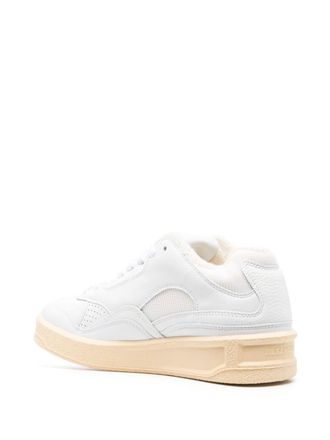 Jil Sander Perforated Calf Leather Sneaker - White