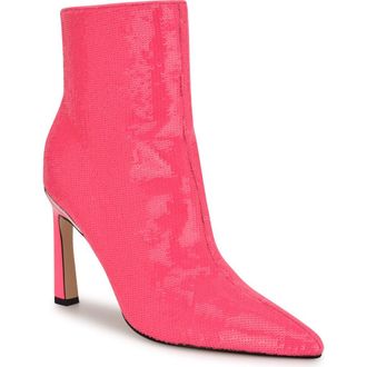 Nine West Baey Pointed Toe Bootie in Pink/Neon Pink23 at Nordstrom Rack, Size 8.5