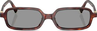 Miu Miu Eyewear Occhiali da sole 11Zs Sole squadrati - Marrone