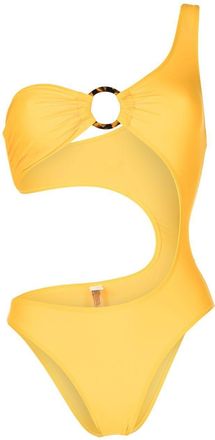 Solid & Striped The Astrid one-shoulder one-piece - women - Elastane/Nylon - S - Yellow