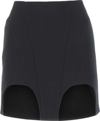 Dion Lee Black Stretch Cotton Blend Mini Skirt