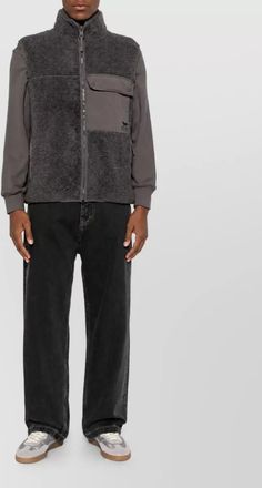 Maison Kitsun&eacute; fleece sleeveless zip vest