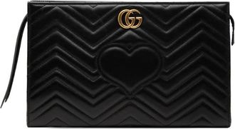 Gucci Pre-owned Gucci GG Marmont Heart Matelasse Calfskin Clutch Ladies IHQV5K7VQOR5BBOL