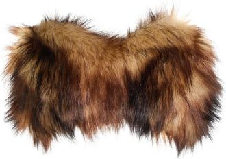Simone Rocha strapless faux-fur top - women - Modacrylic/Acrylic/Polyester/Viscose - 10 - Brown