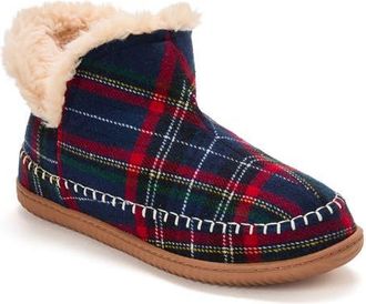 Dearfoams Brixen Bootie Slipper in Blue Multi at Nordstrom, Size 12