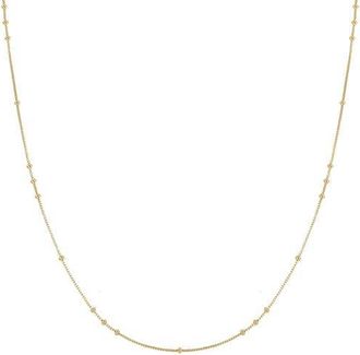 Ania Haie Mini Bead Station Box Chain Necklace in Shiny Gold at Nordstrom