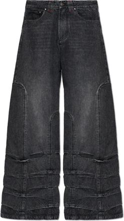 Avavav Smock Detailed Jeans - Dames - Loose Fit Jeans - Grijs - W28 - Denim - Jeans