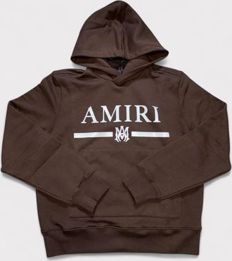 Amiri Mens MA Bar Hoodie Brown - Size Medium