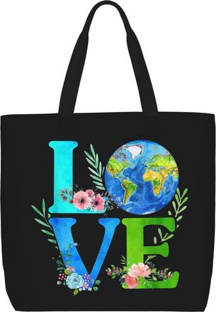 Generic Women Handbag Love World Earth Day Womens Tote Bag Lightweight Girls Shoulder Bags, For School, Birthday, Wedding, Work, Gym