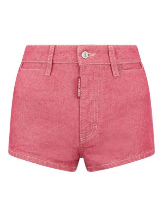 Dsquared2 Denim shorts met logopatch - Roze