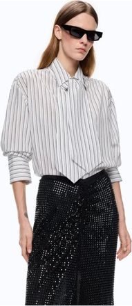 Pinko Pinko, Overhemden, Dames, Wit, S, Nylon, Oversized Shirt