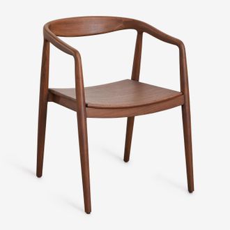Sklum Sklum - Pack De 2 Sillas De Comedor Con Reposabrazos En Madera De Teca Rokan