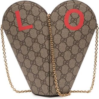 Gucci Pre-owned Cross Body Bags, female, Brown, Size: ONE SIZE Pre-owned Heart Shaped Shoulder Bag