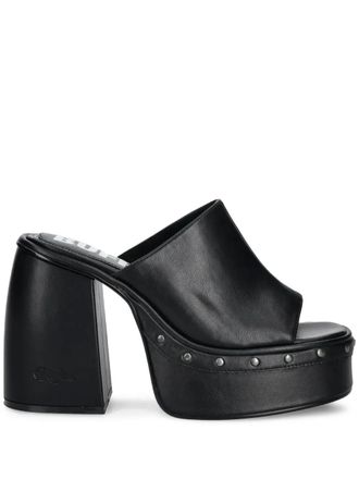 Buffalo 120mm Heart sandals - Black