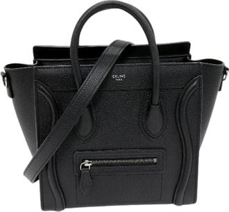 Celine Pre-owned Vintage Cross Body Bag - Dames - Vintage Schoudertas - Zwart - ONE Size - Leer - Vintage