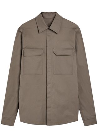 Rick Owens Camicia Stretch-cotton Work Shirt - Brown - 52 (IT52 / XL)