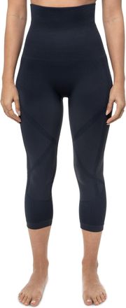 Belly Bandit Womens Mother Tucker Active Capri Leggings | Targeted Compression Wrap Breathable Active Wear Supportive Stretch Maternity for Women - Black (Small)