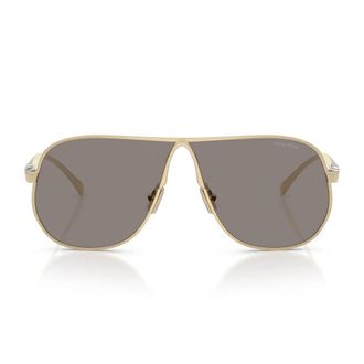 Miu Miu Sunglasses Mua56 S Zvn80 Q Pale Gold/Dark Grey Women