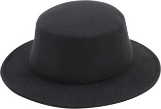 Generic Mens Fedora Trilby Panama Classic Bowler Wool Felt Bush Western Jazz Gentlemans Hat - Wide Brim UV Protection Retro for Outdoor Cosplay HolidayBlack O