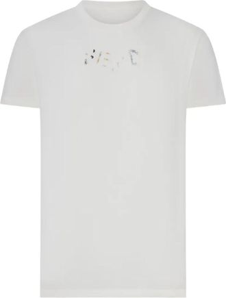 Fendi Slim Crewneck T-shirt - Heren - T-shirts - Wit - S - Katoen - Tops