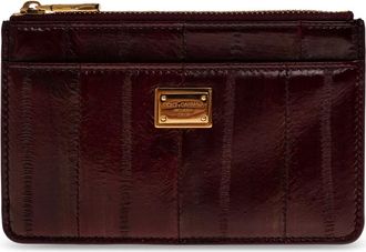 Dolce & Gabbana Tarjetero de Piel con Logo - Accessories - Mujer - Rojo - ONE SIZE