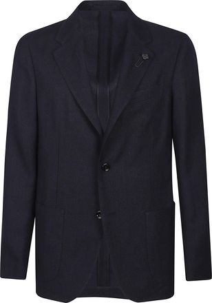 Lardini Black Roma Virgin Wool-Blend Blazer