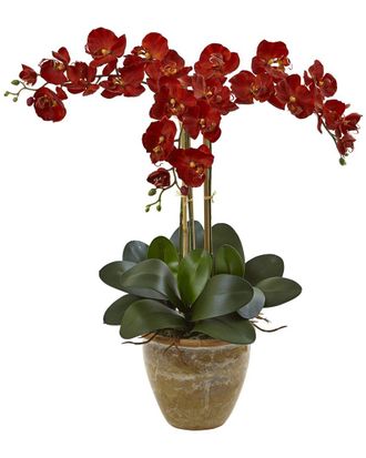 Nearly Natural Triple Stem Phalaenopsis Silk Arrangement Seasona
