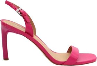 Michael Kors Kasia Sandalen met Hak - Dames - Sandalen met hakken - Roze - 39 EU - Leer - Schoenen