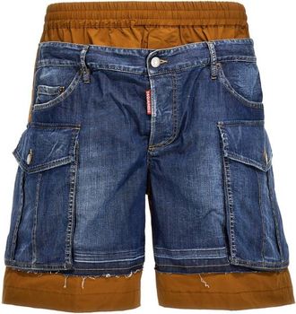 Dsquared2 Multicolor Denim Bermuda Shorts