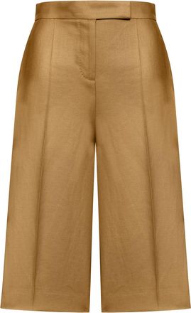 Max Mara KAKI LINEN BERMUDA SHORTS - Max Mara - Woman