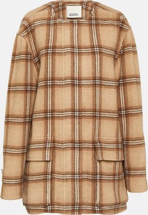 Isabel Marant Checked wool blend coat