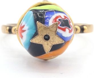 Dior Multi-Color Metal Band Ring (Pre-Owned)