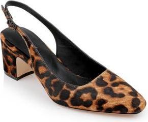 L'agence Elaina Slingback Pump in Leopard Hair Calf at Nordstrom Rack, Size 7.5