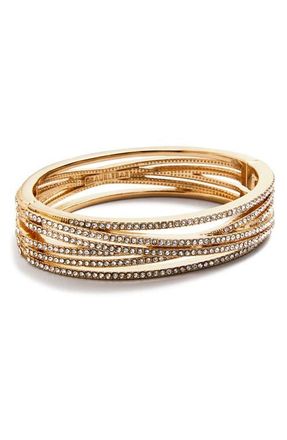 BaubleBar Iman Layered Bangle Bracelet in Clear at Nordstrom