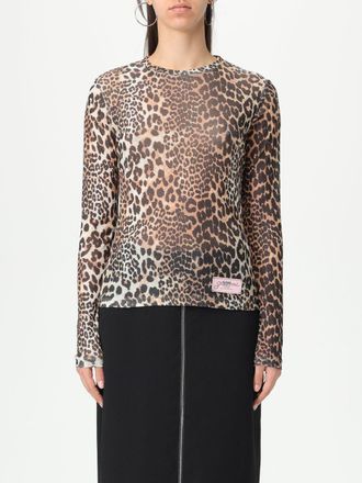 Ganni T-Shirt Woman color Brown