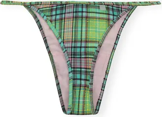 Ganni Recycled Seersucker Mini Briefs - Size 10/12 Green