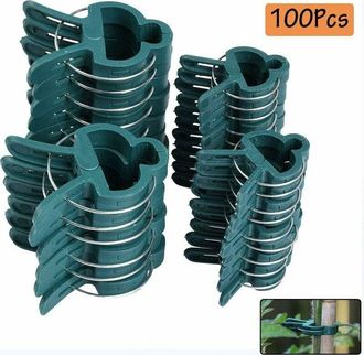 OEM Soportes Para Plantas, 100 Piezas, Pinzas Resistentes Para Plantas, 2 Pinzas Reutilizables Para Plantas De Jard&iacute;n Para Brotes Peque&ntilde;os Y Grandes