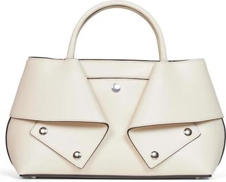 Toteme Leren Handtas met Handvat - Dames - Handtassen - Wit - ONE Size - Leer - Tassen